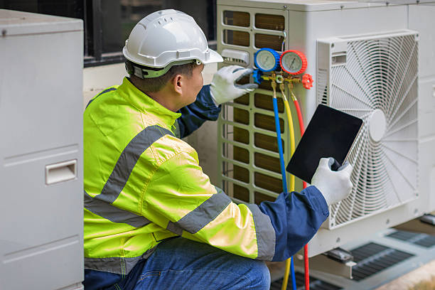Professional Air Duct Cleaning technician working in North Lake, WI